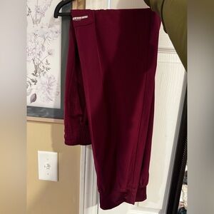 Skechers Maroon Jogger Scrub Pants